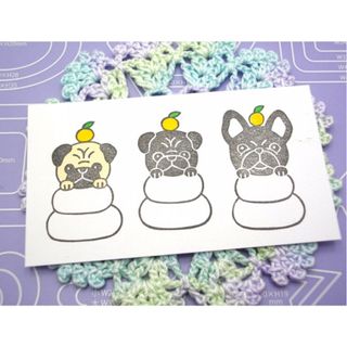 セミオーダー♡鏡もち犬種はんこ(はんこ)