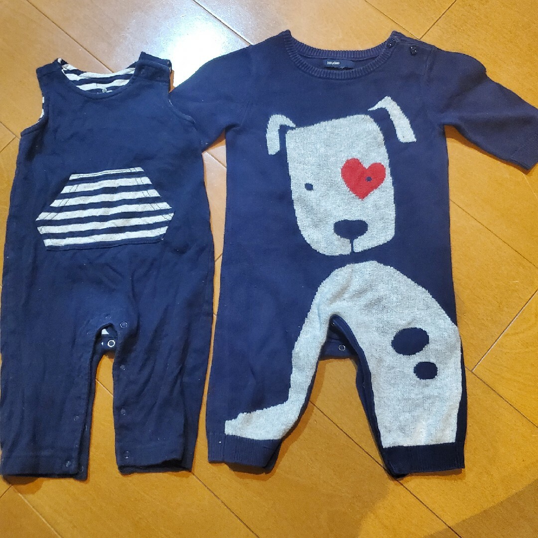 babyGAP(ベビーギャップ)の3-6m 男の子 16点+ 足付きロンパース/ロンパース 肌着 アウター キッズ/ベビー/マタニティのベビー服(~85cm)(カバーオール)の商品写真