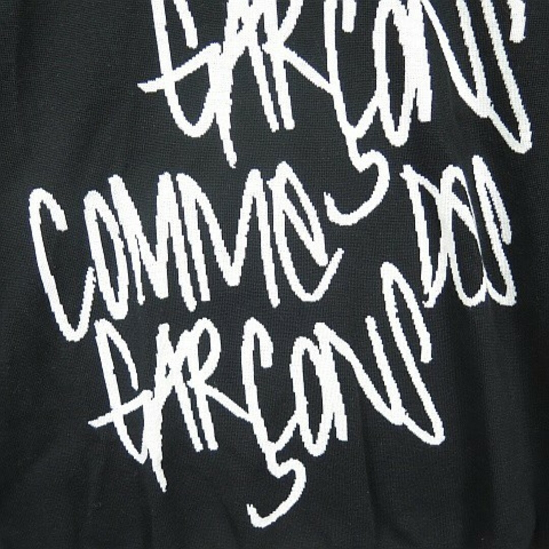 COMME des GARCONS(コムデギャルソン)のコムデギャルソン ロゴジャガード ロングニット オーバーサイズ XS ブラック レディースのトップス(ニット/セーター)の商品写真