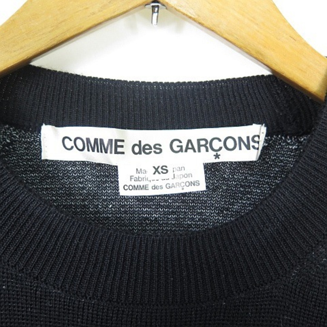 COMME des GARCONS(コムデギャルソン)のコムデギャルソン ロゴジャガード ロングニット オーバーサイズ XS ブラック レディースのトップス(ニット/セーター)の商品写真