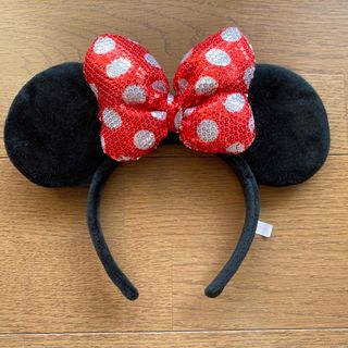 ディズニー(Disney)のディズニー　カチューシャ　ミニー　スパンコール(キャラクターグッズ)