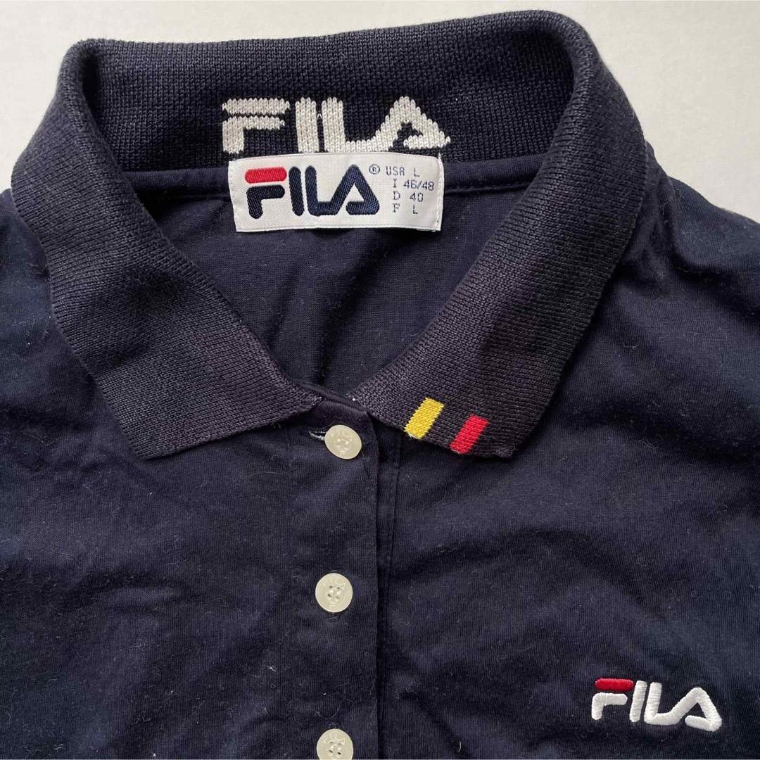 FILA(フィラ)のセール中☆プロフ必読☆都度更新様専用　長袖ポロシャツ　濃紺 レディースのトップス(ポロシャツ)の商品写真