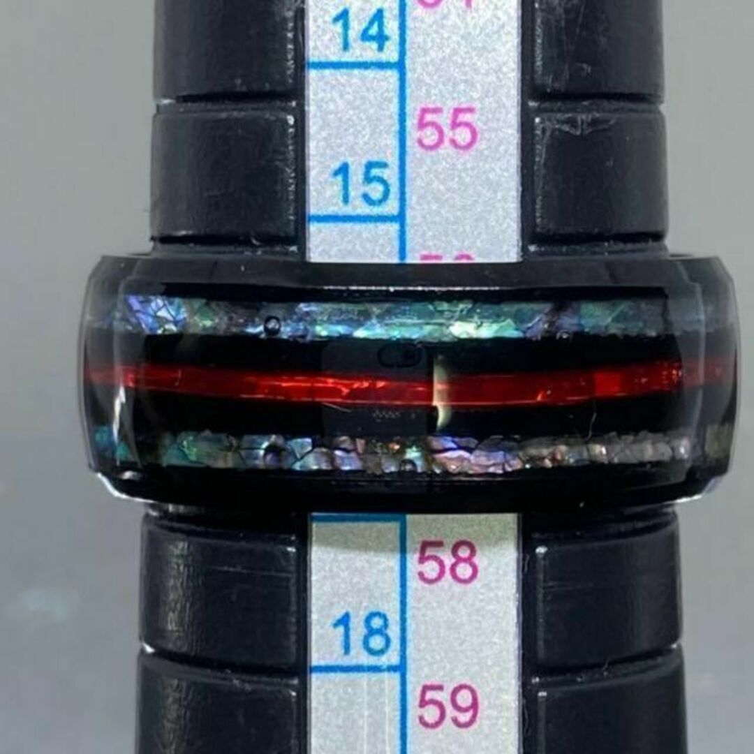 タングステン リング 指輪 シルバー アワビシェル アンティーク 16号 メンズのアクセサリー(リング(指輪))の商品写真