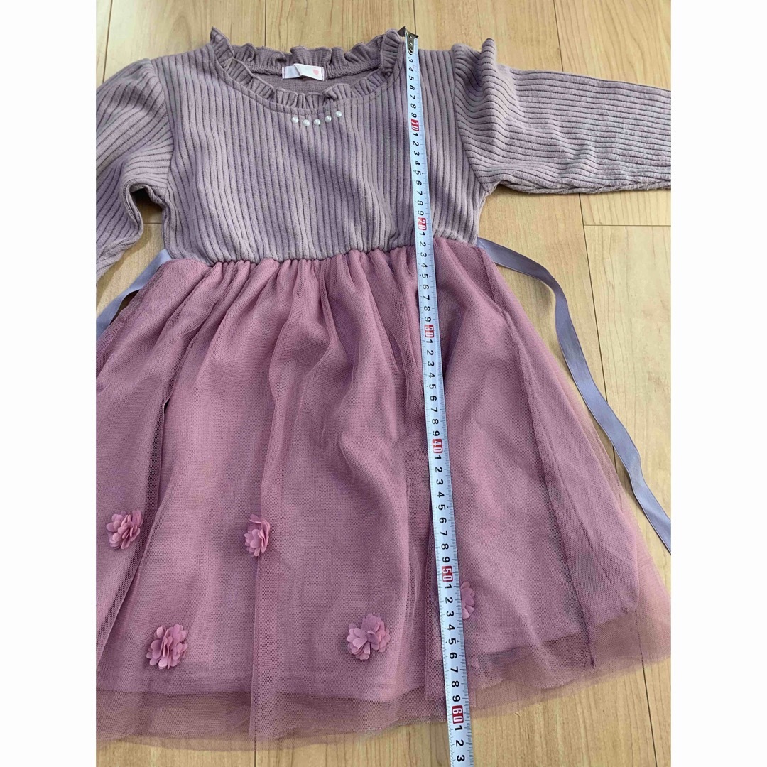 ニット　ワンピース　130 キッズ/ベビー/マタニティのキッズ服女の子用(90cm~)(ワンピース)の商品写真