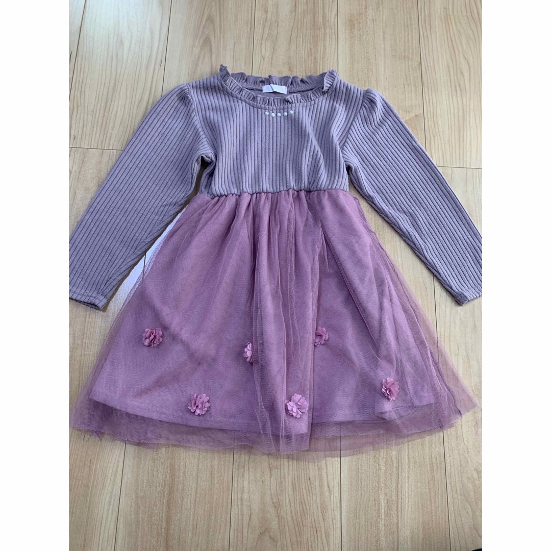 ニット　ワンピース　130 キッズ/ベビー/マタニティのキッズ服女の子用(90cm~)(ワンピース)の商品写真