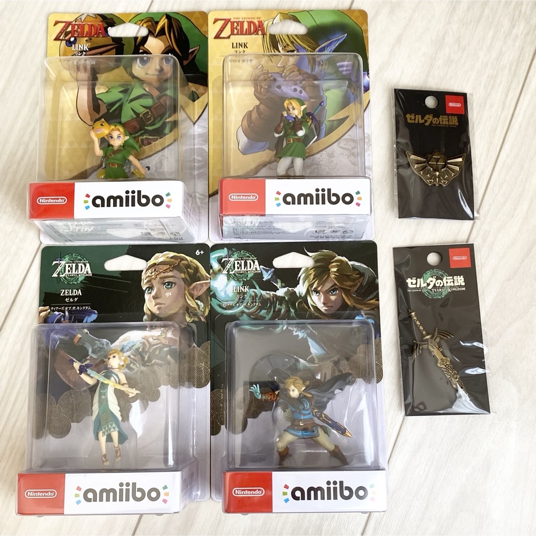 ゼルダ　amiibo ピンズ　時オカ　ムジュラ　ティアキン　マスターソード　紋章のサムネイル