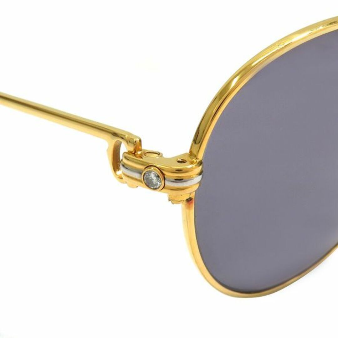 Cartier(カルティエ)の美品 カルティエ C ドゥ トリニティ 2P ダイヤモンド ゴールドフレーム カラーレンズ サングラス メガネ アイウェア 46046 メンズのファッション小物(サングラス/メガネ)の商品写真