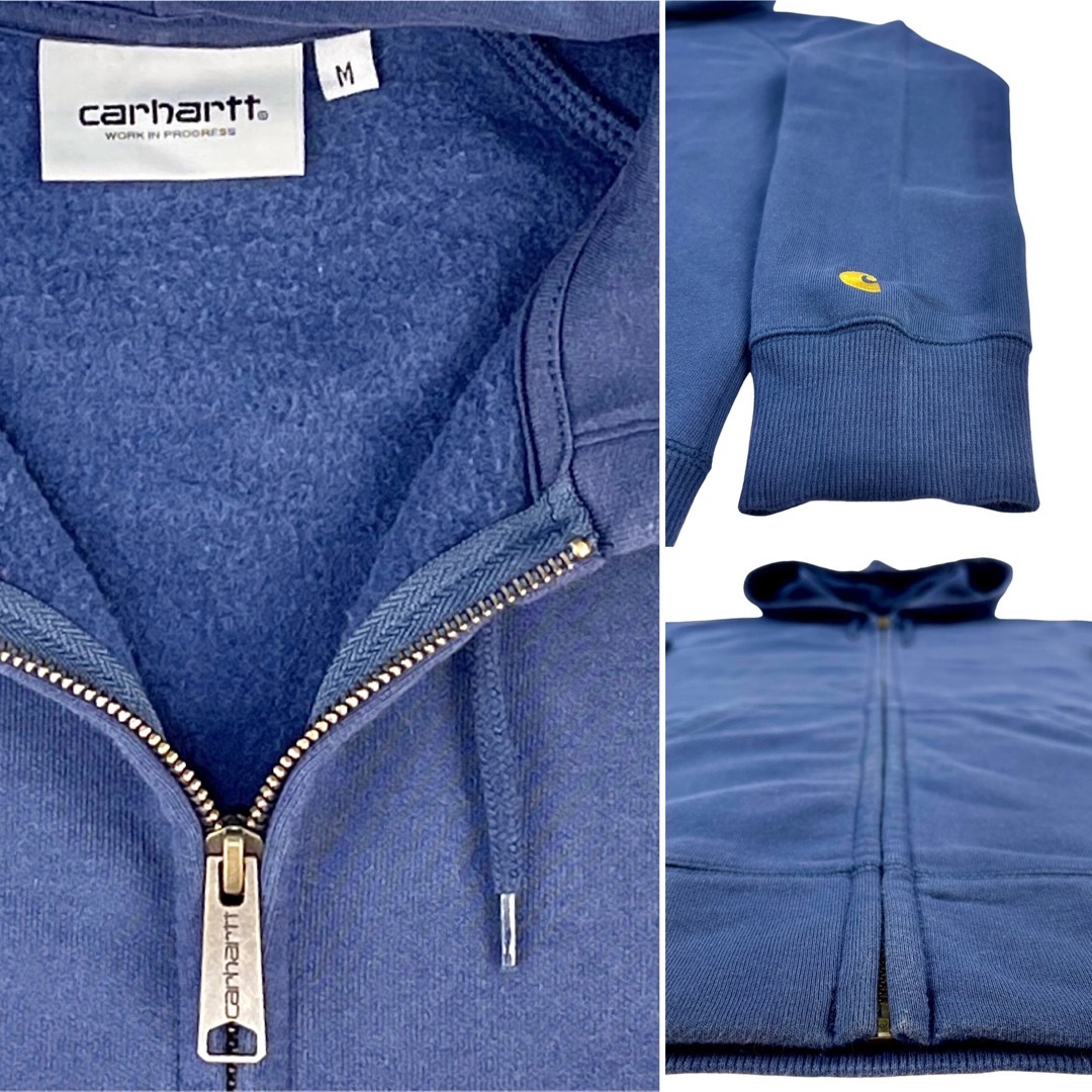Charhartt WIP(カーハートダブリューアイピー)の中古 carhartt wip 袖 刺繍ロゴ 定番 無地 ジップアップ パーカー メンズのトップス(パーカー)の商品写真