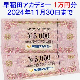 早稲田アカデミー 株主優待券 10000円分(その他)