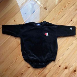 チャンピオン(Champion)の専用　champion ベロア長袖ロンパース黒 70(カバーオール)