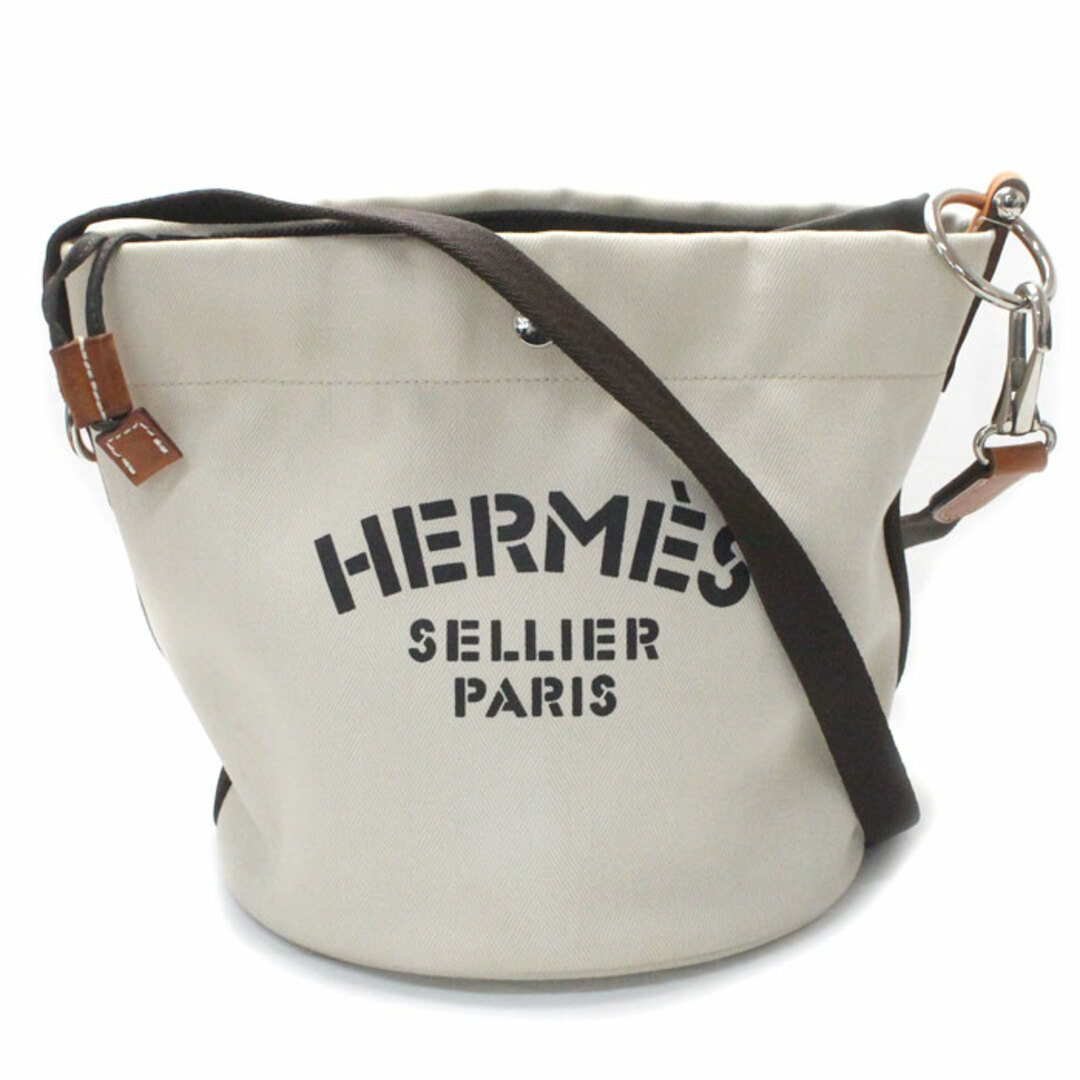 約225cmショルダーHERMES エルメス サック ド パンサージュ ショルダーバッグ ベージュ レディース □M