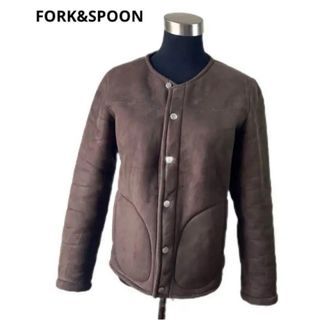 フォークアンドスプーン(FORK&SPOON)のFORK&SPOONフェイク ムートン ブルゾン ブラウン(ブルゾン)