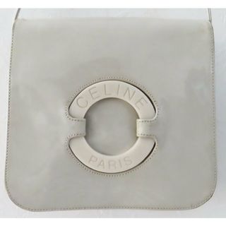 セリーヌ(celine)のS12 CELINE セリーヌ サークルロゴ PVC ショルダーバッグ ホワイト(ショルダーバッグ)