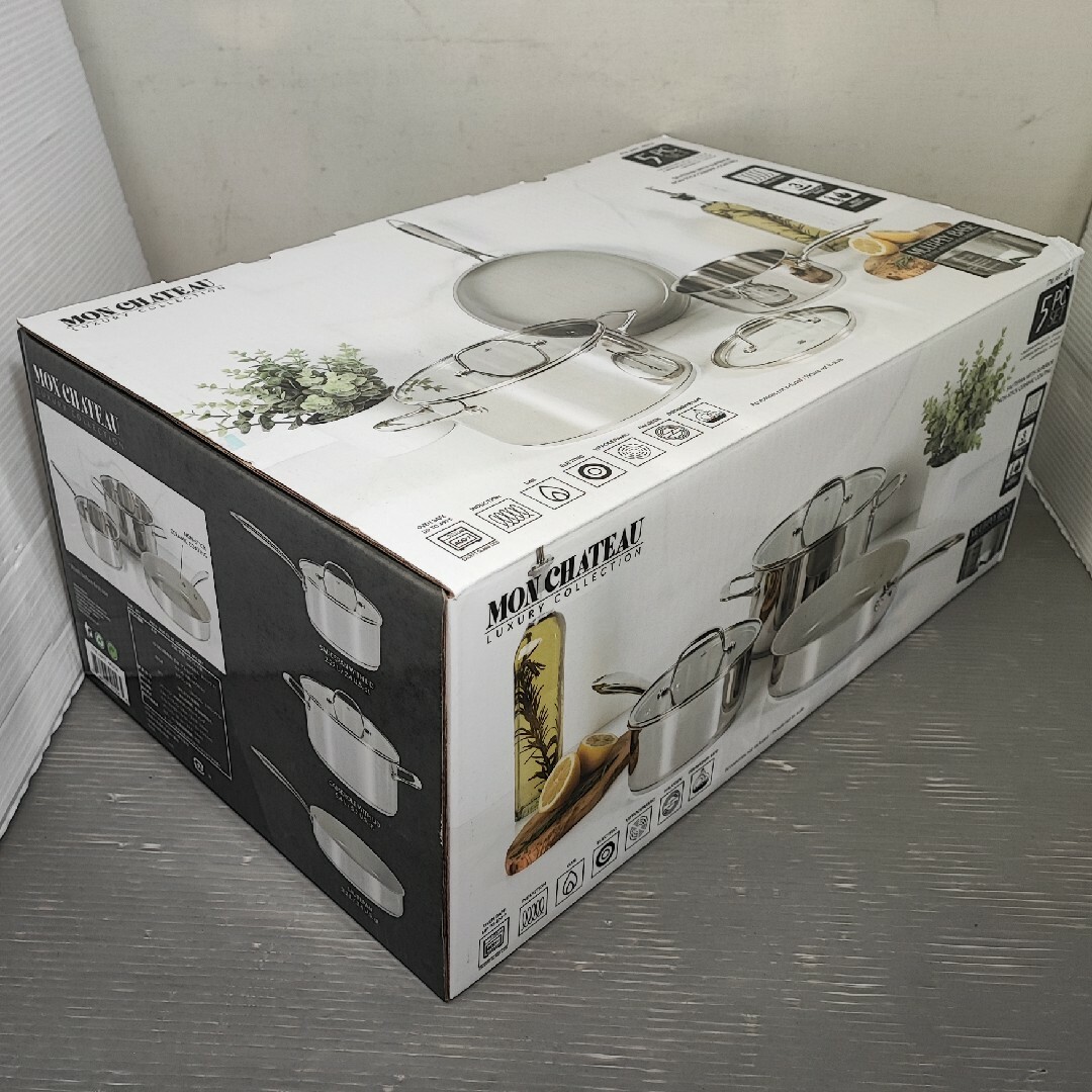 コストコ(コストコ)のMON CHATEAU モンシャトー ステンレス クックウェアー 5セット インテリア/住まい/日用品のキッチン/食器(鍋/フライパン)の商品写真