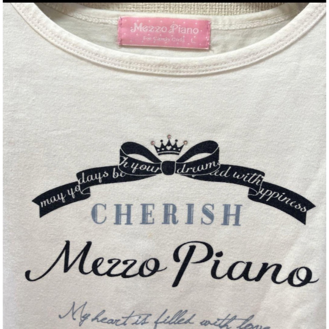 mezzo piano junior(メゾピアノジュニア)のメゾピアノ　長袖Tシャツ　L(160) キッズ/ベビー/マタニティのキッズ服女の子用(90cm~)(Tシャツ/カットソー)の商品写真