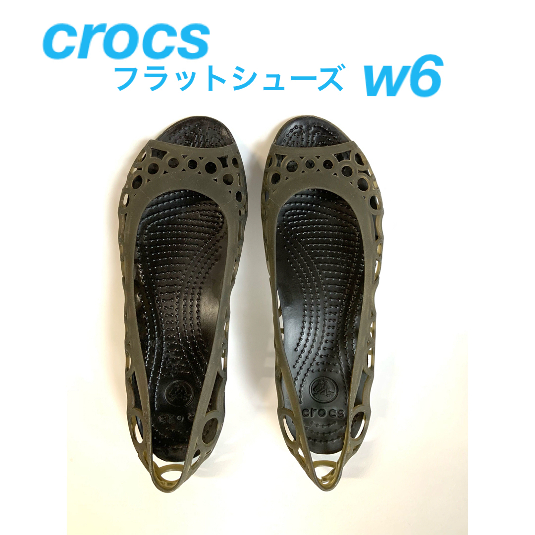 crocs(クロックス)の【crocs】　クロックス　アドリナ　フラット　w6 チャコールグレー レディースの靴/シューズ(サンダル)の商品写真