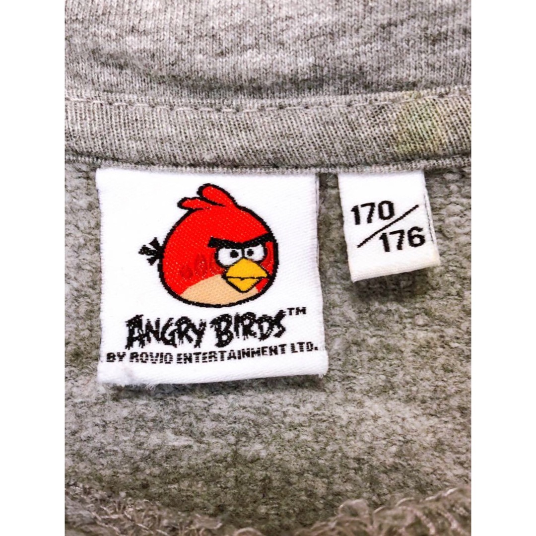 Angry Birds　アングリーバード　パーカー　M　グレー　USA古着 メンズのトップス(パーカー)の商品写真