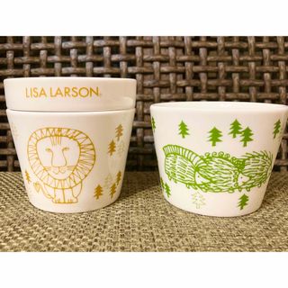 リサラーソン(Lisa Larson)のリサラーソン　カップ&ミニプレート　ふた付きボウル　食器　コップ(食器)