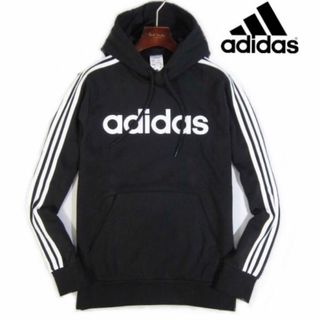 アディダス(adidas)の【adidas/アディダス】裏フリース スウェットパーカー Oサイズ・ブラック(パーカー)