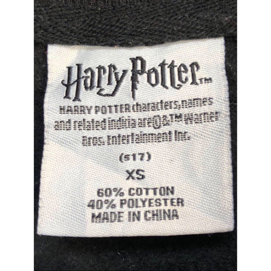 Harry Potter　ハーフジップスウェット　XS　黒✕紫✕白　USA古着 メンズのトップス(スウェット)の商品写真