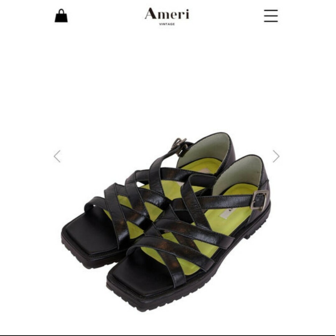 Ameri VINTAGE(アメリヴィンテージ)のアメリ WIDE NET FLAT SANDALS レディースの靴/シューズ(サンダル)の商品写真