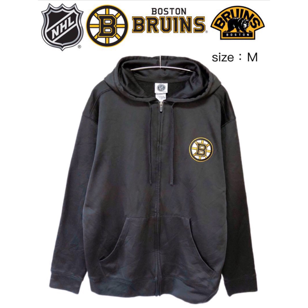 BostonBruinsNHL ボストン・ブルーインズ ジップパーカー M 黒 USA