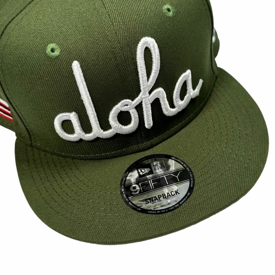 AlohaArmy × NewEra ALOHASCRIPT キャップ オリーブ