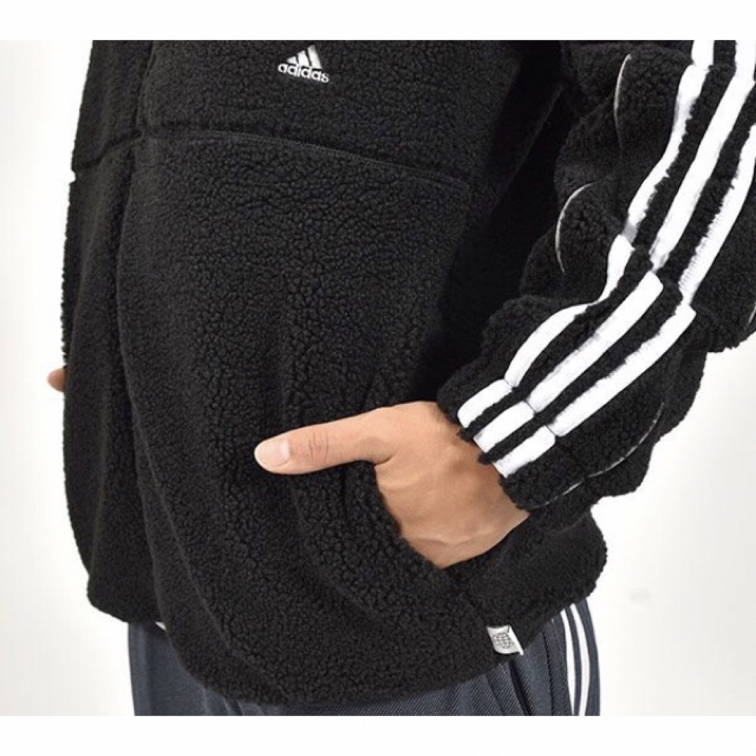 adidas - 【adidas/アディダス】フード付きボア ジップアップ adidas - 【adidas/アディダス】フード付きボア ジップアップ