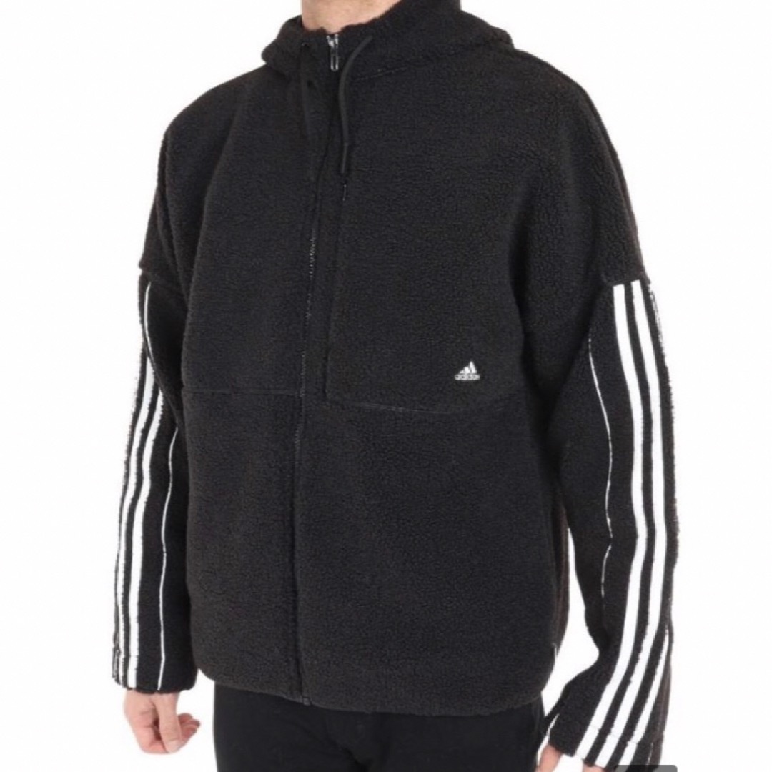 adidas - 【adidas/アディダス】フード付きボア ジップアップ adidas - 【adidas/アディダス】フード付きボア ジップアップ