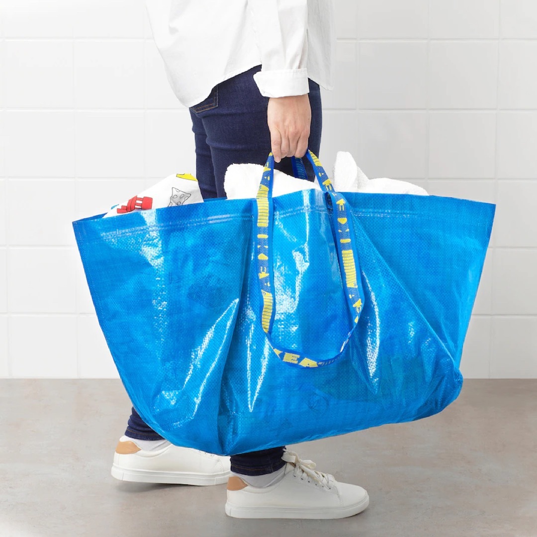IKEA(イケア)のIKEA イケア フラクタ ブルーバッグ MLサイズ 2枚 レディースのバッグ(エコバッグ)の商品写真