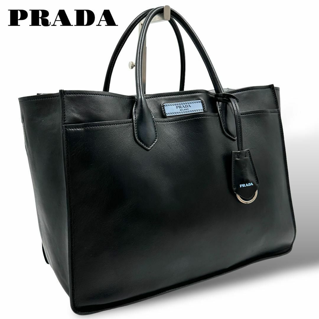 PRADA - 美品 PRADA トートバッグ ハンド デュアル カーフレザー A4