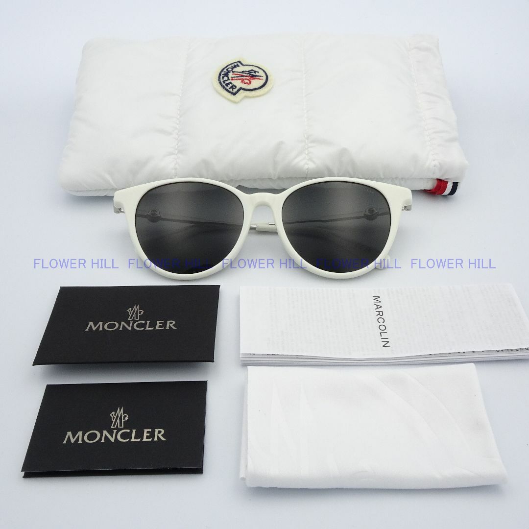 MONCLER(モンクレール)のモンクレール MONCLER 偏光サングラス ML0226 21D ホワイト メンズのファッション小物(サングラス/メガネ)の商品写真