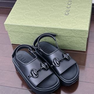 グッチ(Gucci)のGUCCI グッチ ホースビット　ラバー　サンダル(サンダル)