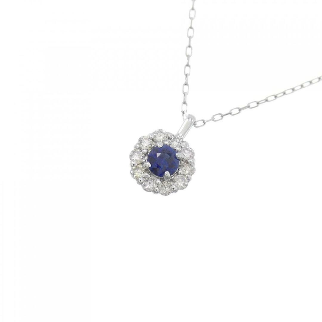 アクセサリー【新品】PT サファイヤ ネックレス 0.07CT