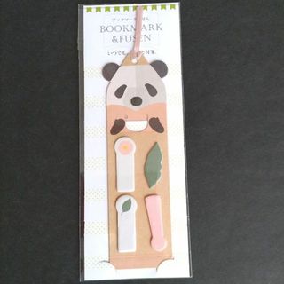 新品 未使用★ブックマーク ふせん パンダ しおり 付箋 かわいい 動物(ノート/メモ帳/ふせん)