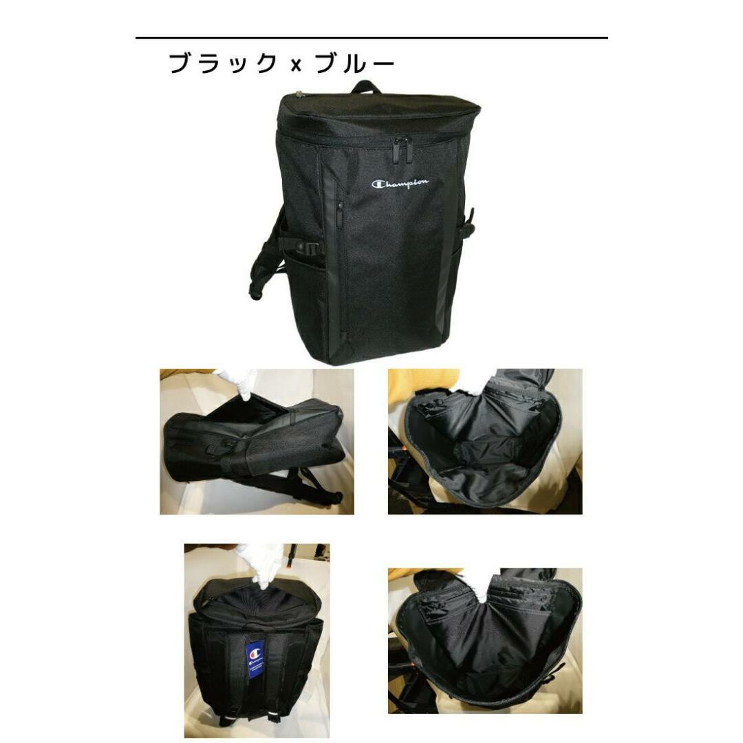 Champion(チャンピオン)のチャンピオン スピリット リュックサック 15881 ブラック×ブルー メンズのバッグ(バッグパック/リュック)の商品写真