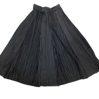 イッセイミヤケ(ISSEY MIYAKE)の♪♪ISSEY MIYAKE イッセイミヤケ PLATS PLEASE フレアスカート SIZE 2 PP23-JG163 ブラック(ロングスカート)