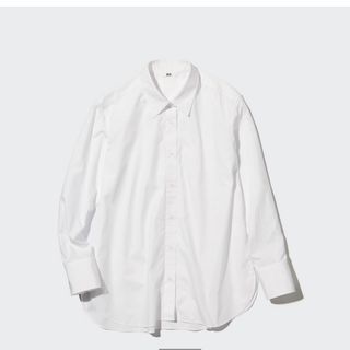 ユニクロ(UNIQLO)のUNIQLO コットンシャツ 白　S(シャツ/ブラウス(長袖/七分))