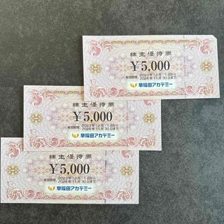 早稲田アカデミー優待15,000円分(その他)