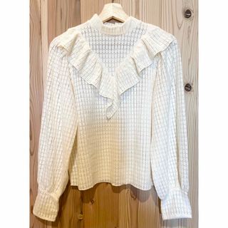 ダブルクローゼット(w closet)のw closet/ダブクロ フリルニットトップス　フリー(ニット/セーター)