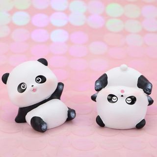 panda 可愛いパンダちゃん ミニパンダ置物 面白い形 萌え萌え(置物)