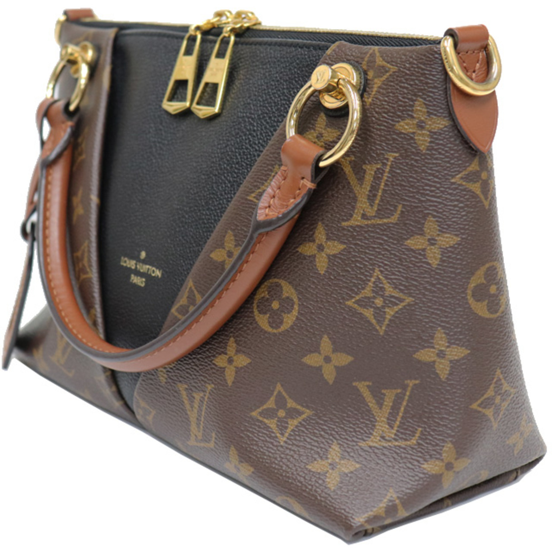 LOUIS VUITTON(ルイヴィトン)の(美品)ルイヴィトン LOUIS VUITTON VトートBB 茶×黒 モノグラム × レザー ショルダー 2way M43976 ゴールド金具 8033 レディースのバッグ(その他)の商品写真