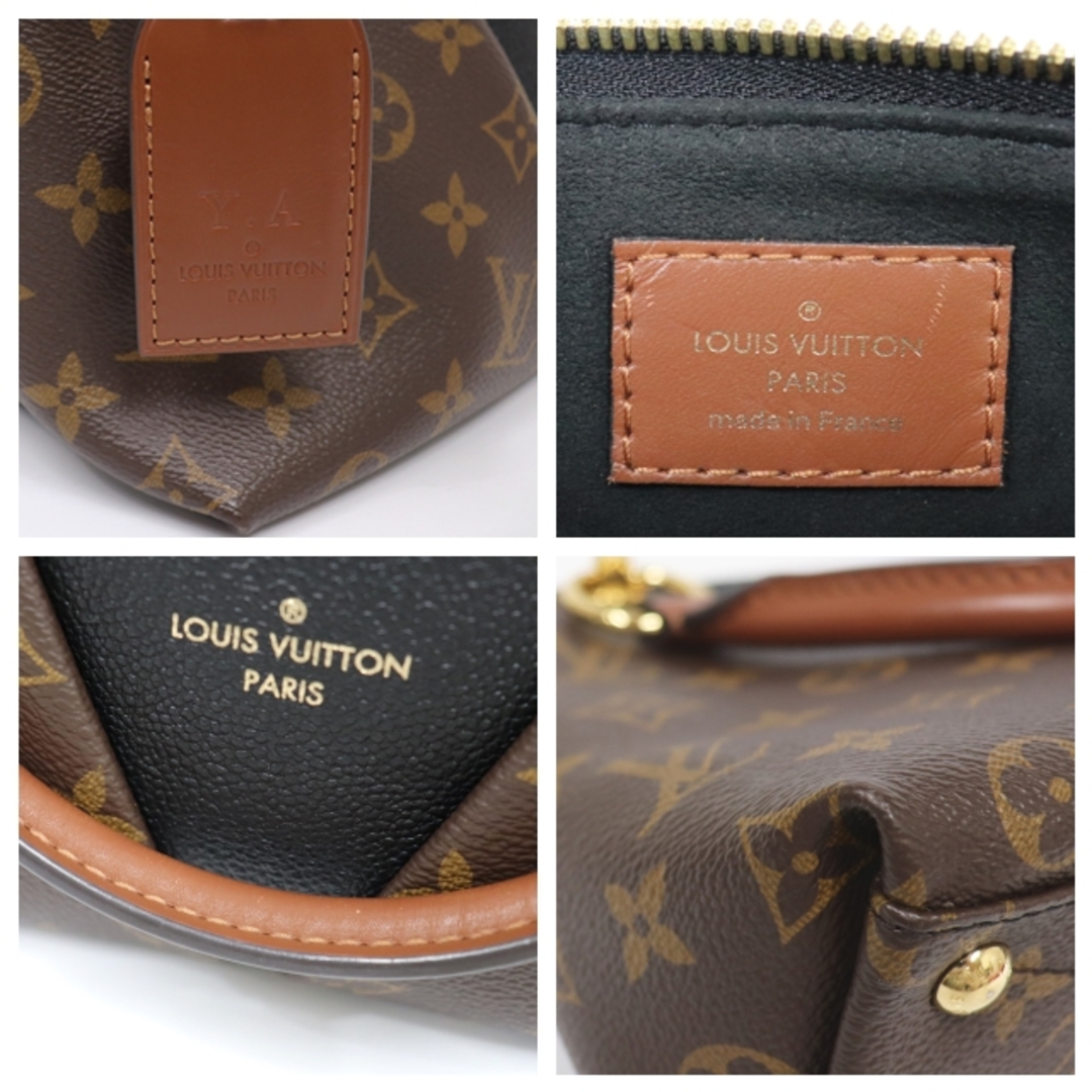 LOUIS VUITTON(ルイヴィトン)の(美品)ルイヴィトン LOUIS VUITTON VトートBB 茶×黒 モノグラム × レザー ショルダー 2way M43976 ゴールド金具 8033 レディースのバッグ(その他)の商品写真