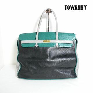 TWANY - 良品 TOWANNY オーストリッチ レザー 大判 トートバッグ