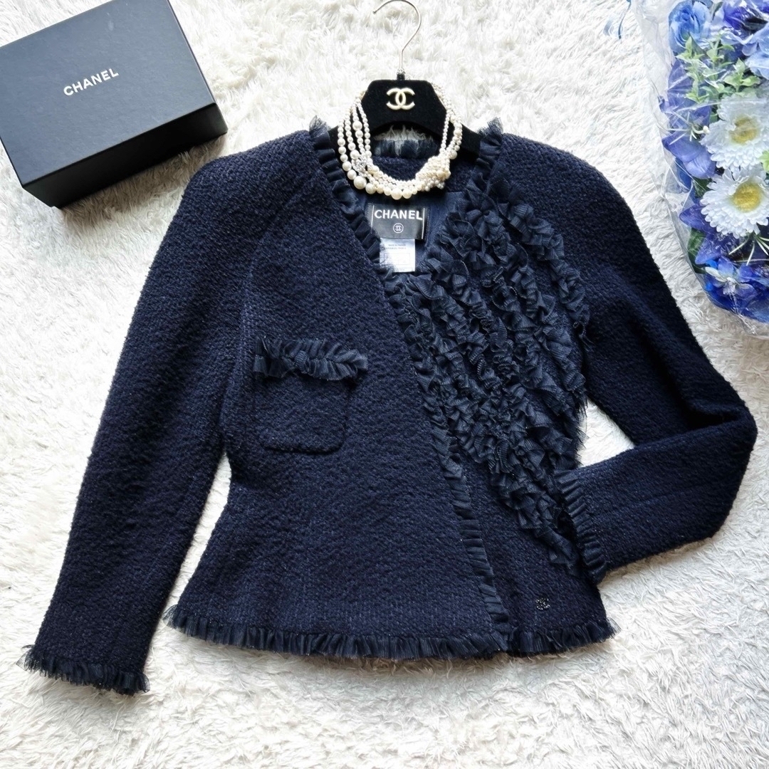 CHANELツイードジャケット美品 - テーラードジャケット CHANELツイードジャケット美品 - テーラードジャケット