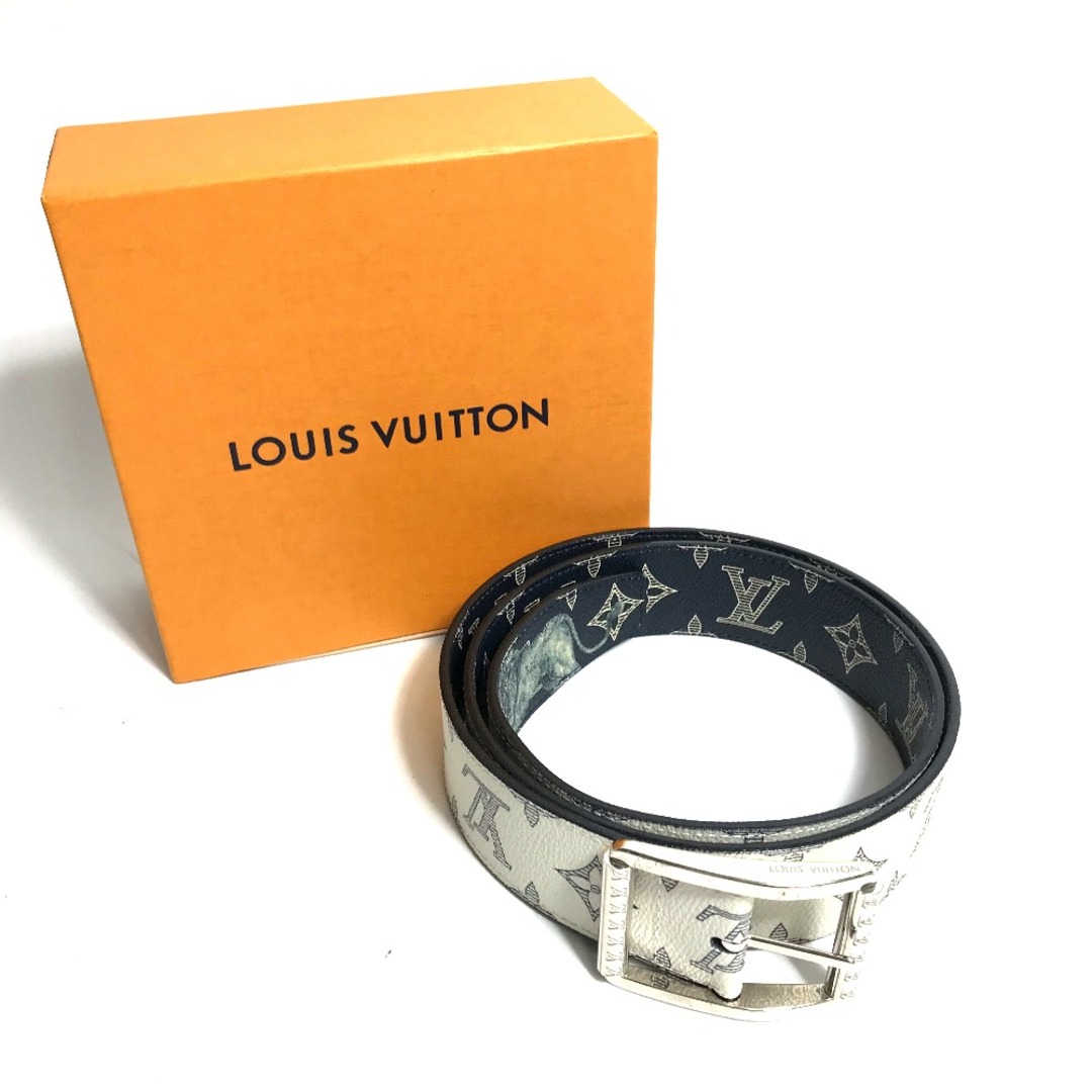 LOUIS VUITTON(ルイヴィトン)のルイヴィトン LOUIS VUITTON チャップマンブラザーズ MP010T モノグラムサバンナ リバーシブル ベルト モノグラムサバンナキャンバス ホワイト メンズのファッション小物(ベルト)の商品写真