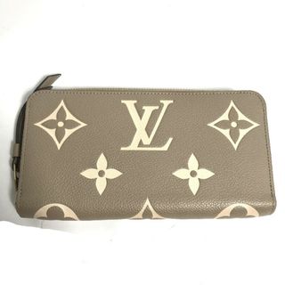 ルイヴィトン(LOUIS VUITTON)のルイヴィトン LOUIS VUITTON ジッピー ウォレット M69794 モノグラムアンプラント ラウンドファスナー 長財布 モノグラムアンプラントレザー トゥルトレール クレーム ベージュ 美品(長財布)