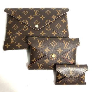 ルイヴィトン(LOUIS VUITTON)のルイヴィトン LOUIS VUITTON ポシェット キリガミ M62034 モノグラム ３点セット カバン ポーチ コインケース カードケース クラッチバッグ モノグラムキャンバス ブラウン 未使用(クラッチバッグ)