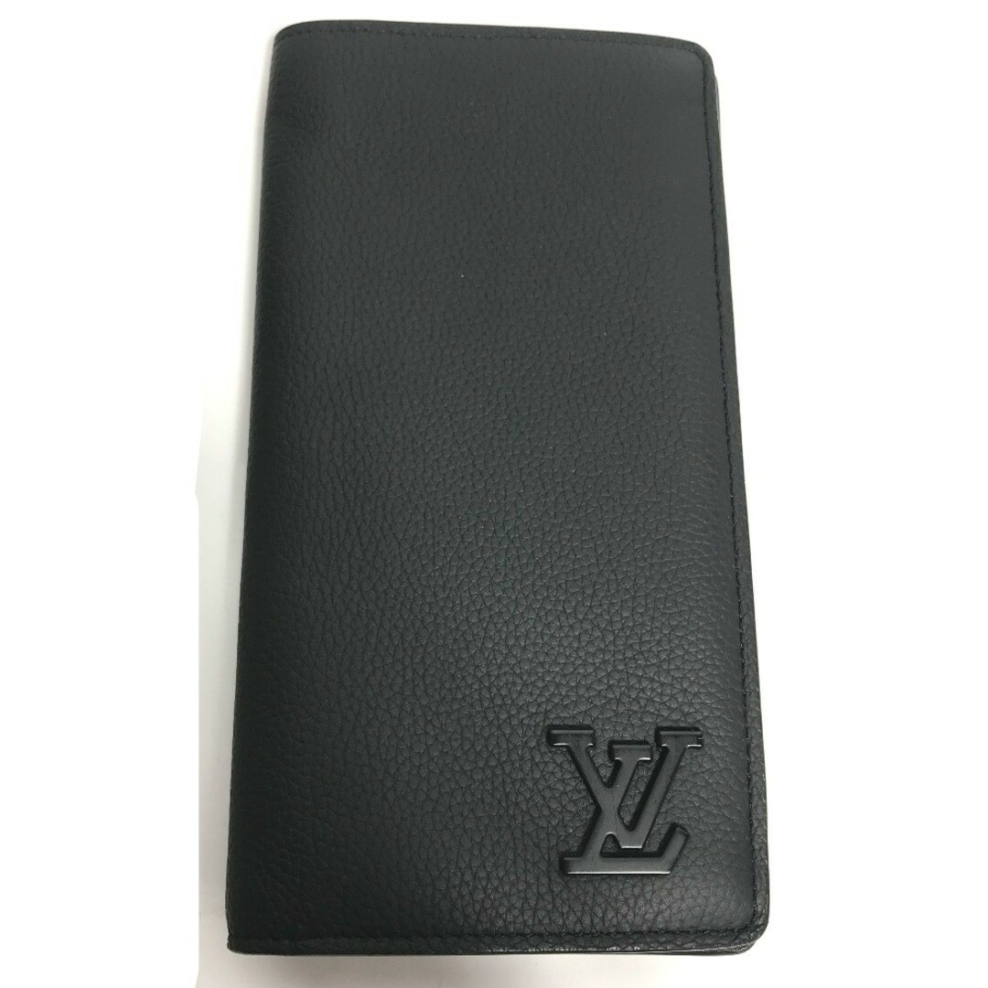 ファッション小物ルイヴィトン LOUIS VUITTON ポルトフォイユ ブラザ NM M69980 アエログラム 二つ折り 長財布 レザー ブラック