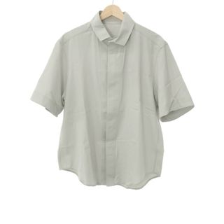 IRENISA イレニサ 22SS FLY FRONT SHORT-SLEEVED SHIRT ショートスリーブシャツ グレー 3 IH-22SS-B011-DS(シャツ)